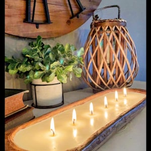 Beautiful Large Hand Carved Grand Dough Bowl Candle / Farmhouse Decor/ Natural Soy/ Clean Scents/ Wedding Decor/ Fall / Elegant Gifts
