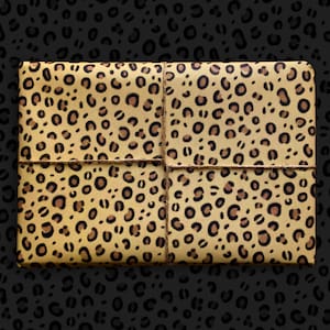 4x wrapping paper eco | Leopard, animal print, Africa | Cradle to Cradle | DIN A2+