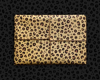 4x Geschenkpapier Öko | Leopard, Animal-Print, Afrika | Cradle to Cradle | DIN A2+