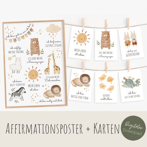 Affirmation cards for children to print out, encouragement, positive beliefs, encouragement cards, Montessori download