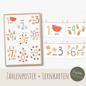 Poster numerici e flash card numeri 1-9 pdf, Numeri e quantità Montessori scuola dell'infanzia, scuola dell'infanzia ed primaria, download