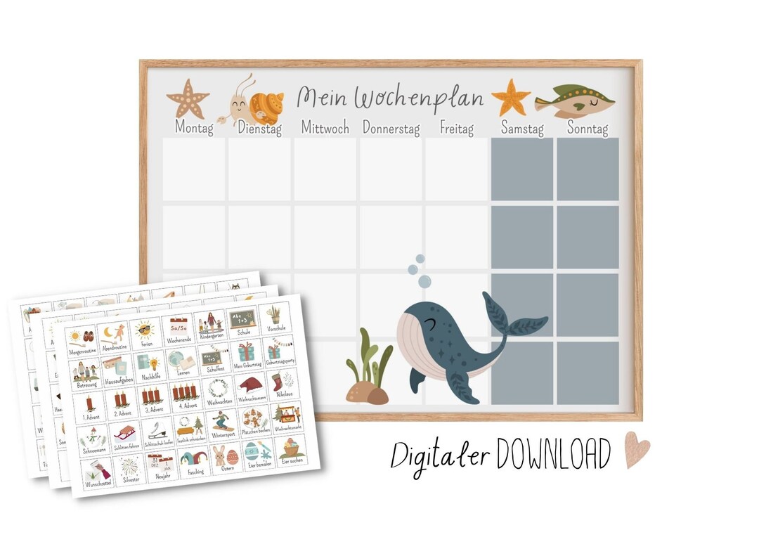 BONNYCO Filztafel Mit 107 Meerestiere-Figuren - Montessori Lernspielzeug Für Kinder 3-8 Jahre