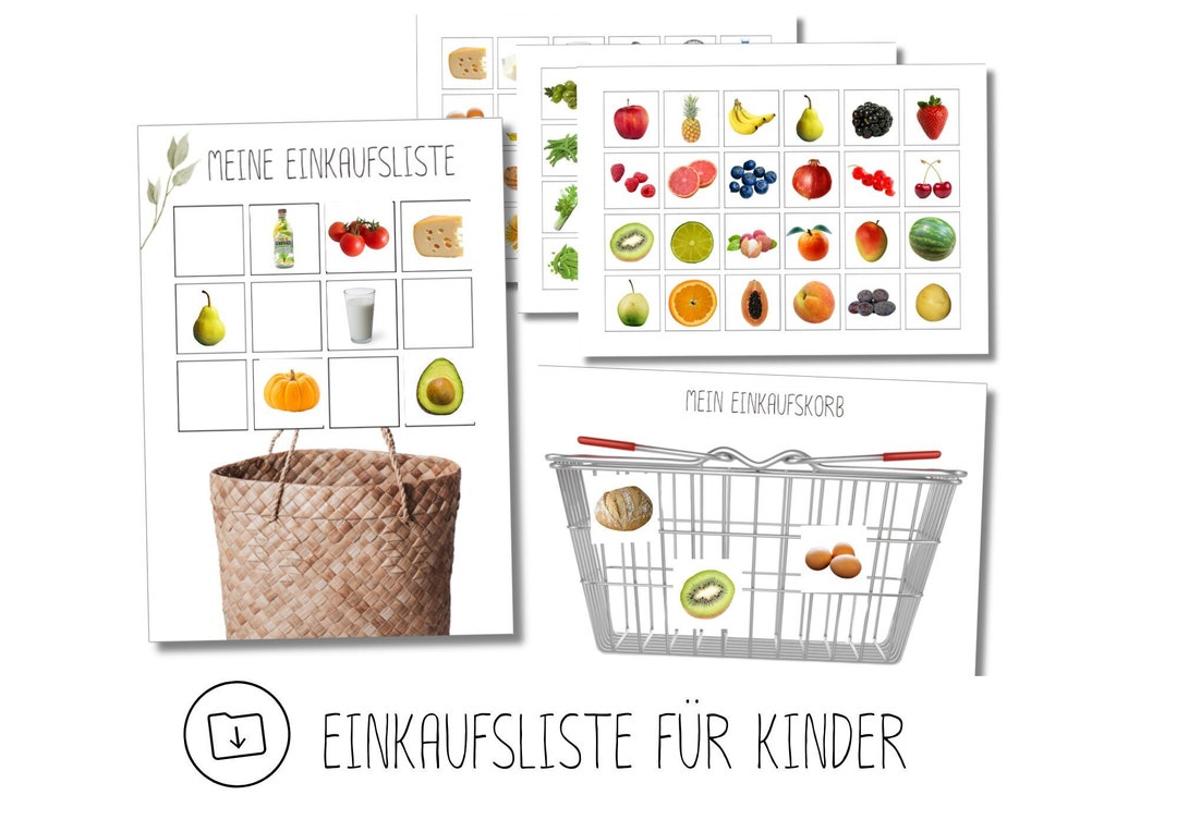 Einkaufsliste Kinder Zum Ausdrucken Montessori Lernmaterialien PDF einkaufsliste-kinder-zum-ausdrucken-montessori-lernmaterialien-pdf