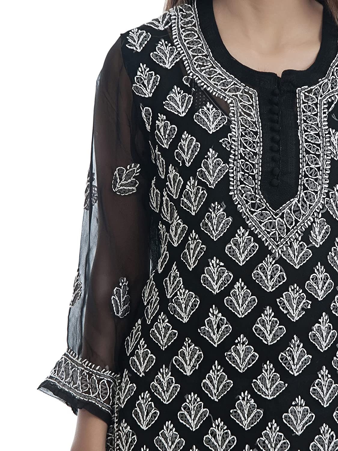 Ada Floral Indian Chikankari Designer Georgette KURTA WITH SLIP Authentic  Chikan Thread Hand Embroidery, Ethnic Wear Tops for Ladies Women - Etsy |  Dress indian style, Simple kurta designs, Kurta designs