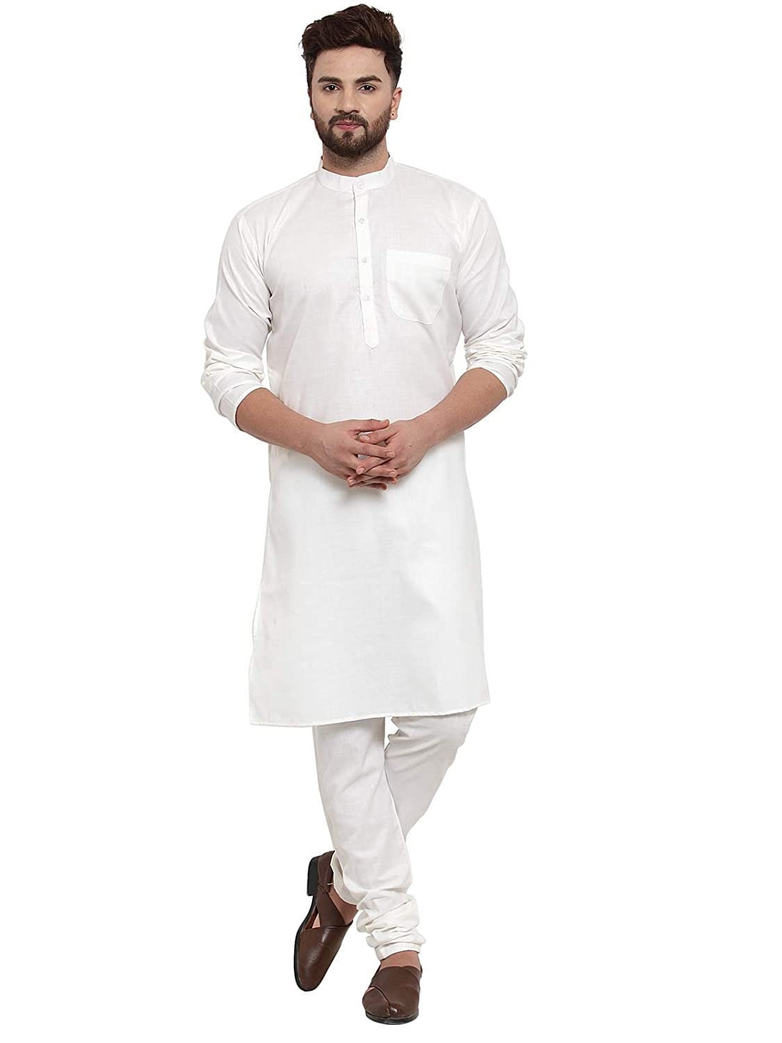 White pyjama kurta sale