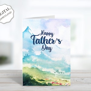 Happy Fathers Day Card, Fathers Day Printable card, Digital Card for Dad that you can Print at home, Fathers Day Gift, Fathers Day Printable