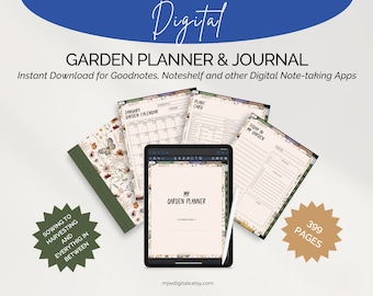 Digital Garden Planner, Gardening Journal, Goodnotes PDF (399 Page)