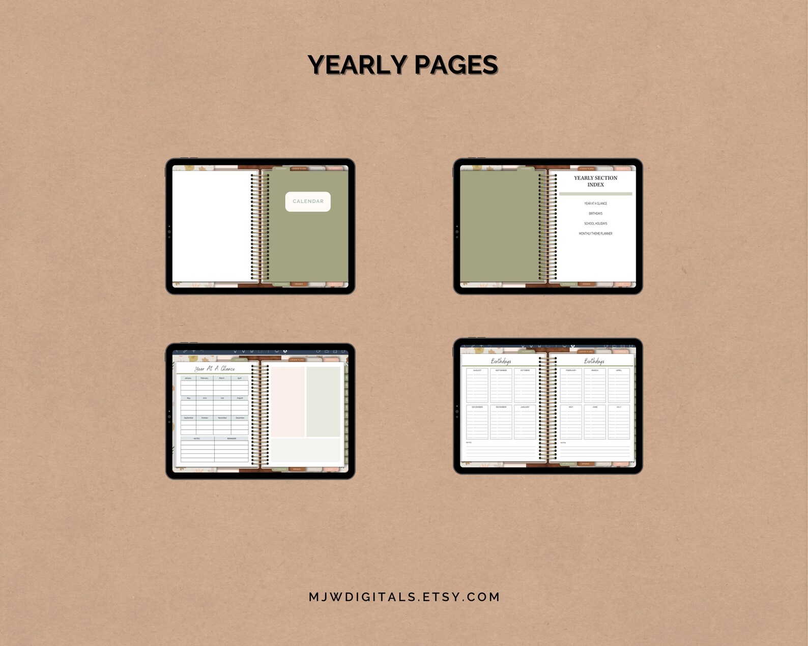 Teacher Planner Digital Planner Teacher Planner Goodnotes Etsy