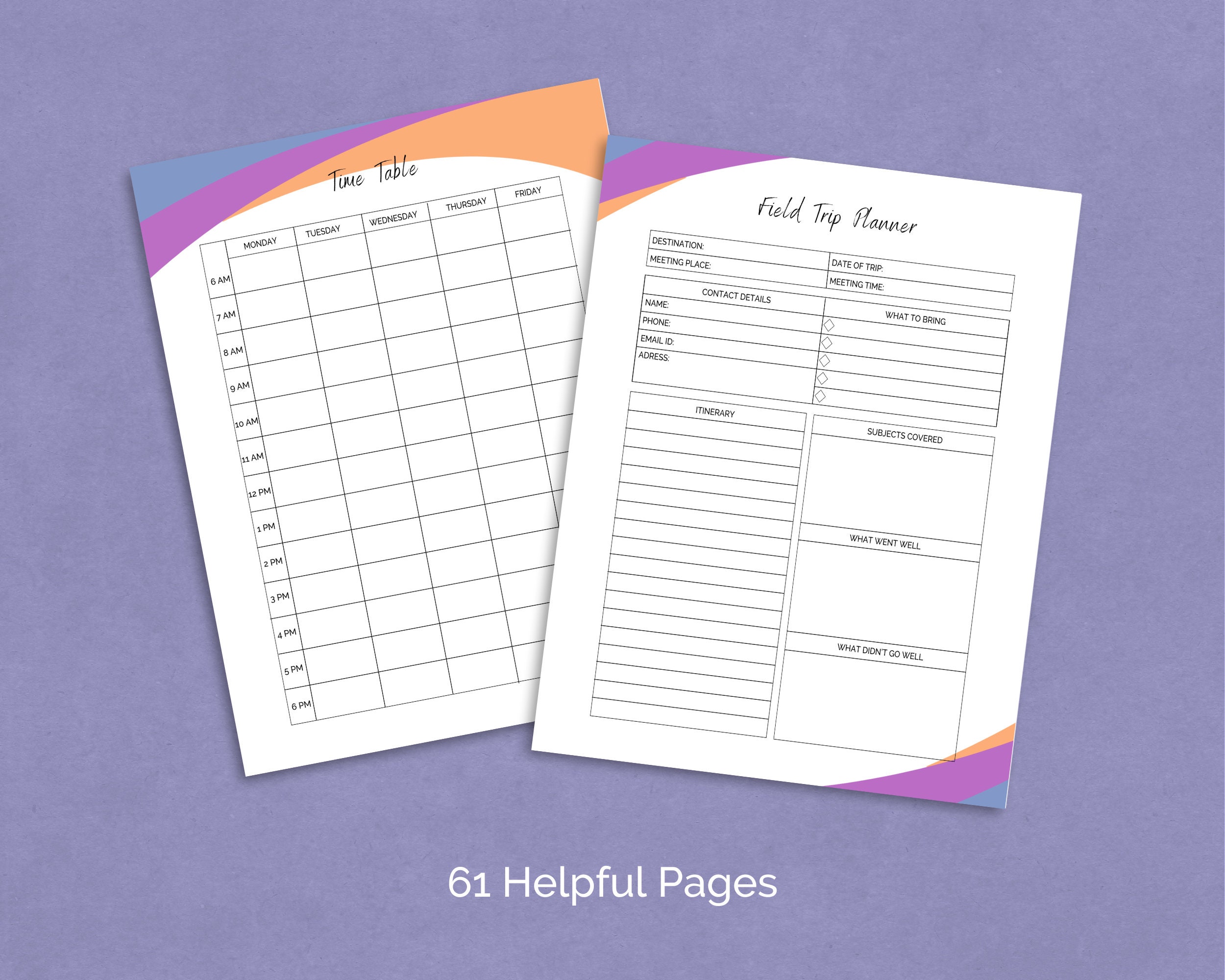 Teacher Planner 2023-24, Printable Planner, Lesson Planner, Academic ...