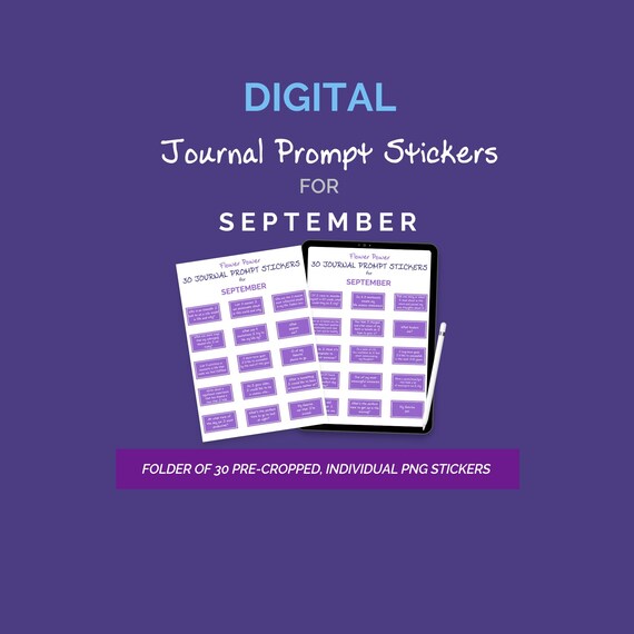 Digital Stickers Journal Prompt Stickers Digital Journal Etsy