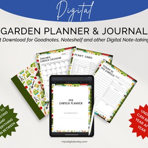 Digital Garden Planner, Gardening Journal for Goodnotes (PDF)
