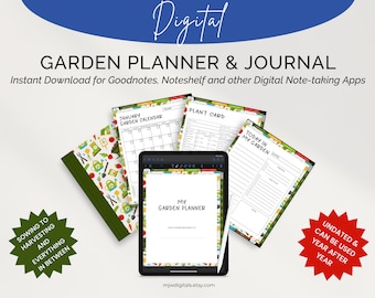 Digital Garden Planner, Gardening Journal for Goodnotes (PDF)