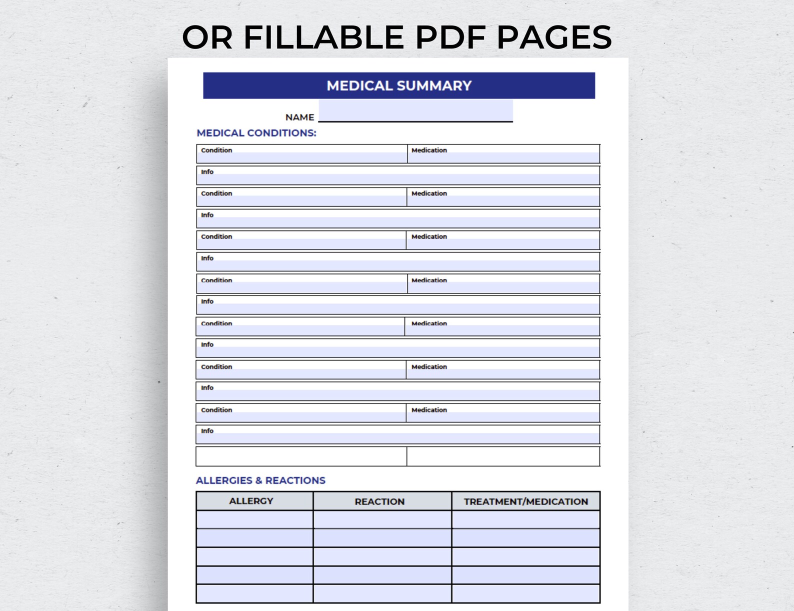 In Case of Emergency Binder Printable Planner Fillable PDF What If ...