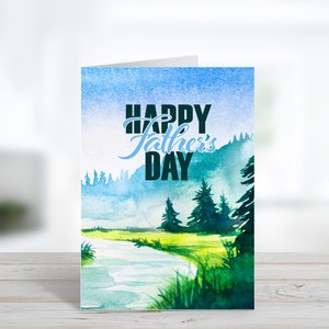 Vaderdagkaart, Happy Fathers Day Card, afdrukbare kaart voor vaderdag, vaderdagkaartideeën, afdrukbare wenskaart, digitale kaart