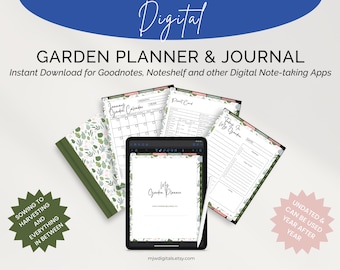 Cyfrowy planer ogrodu, dziennik ogrodniczy Goodnotes (do pobrania w formacie PDF)