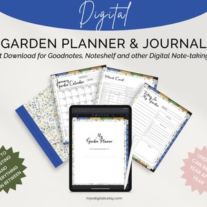 Digital Garden Planner Journal, 399 Page Gardening Organizer (goodnotes ...