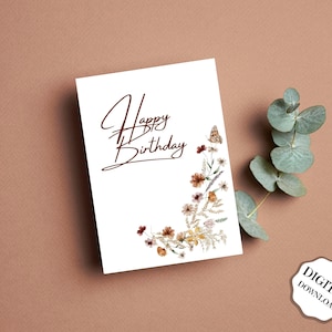 Tarjeta de Cumpleaños Imprimible, Tarjeta de Cumpleaños, Tarjeta de Cumpleaños Digital, Cumpleaños Imprimible, Tarjetas de Cumpleaños para Imprimir, Tarjeta Imprimible, Tarjetas Digitales