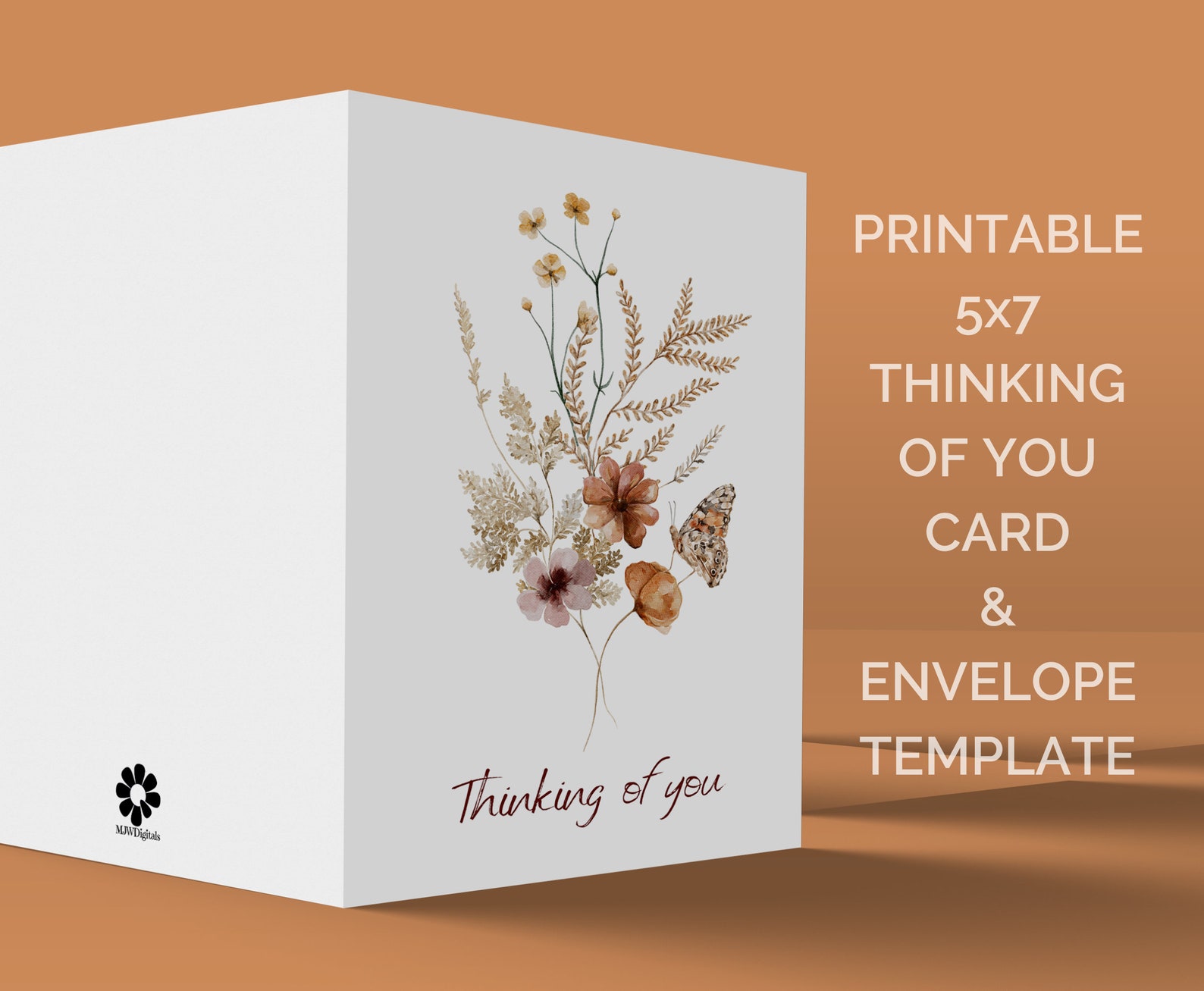 Floral Thinking of You Card, Sympathy Card (digital Download) - Etsy
