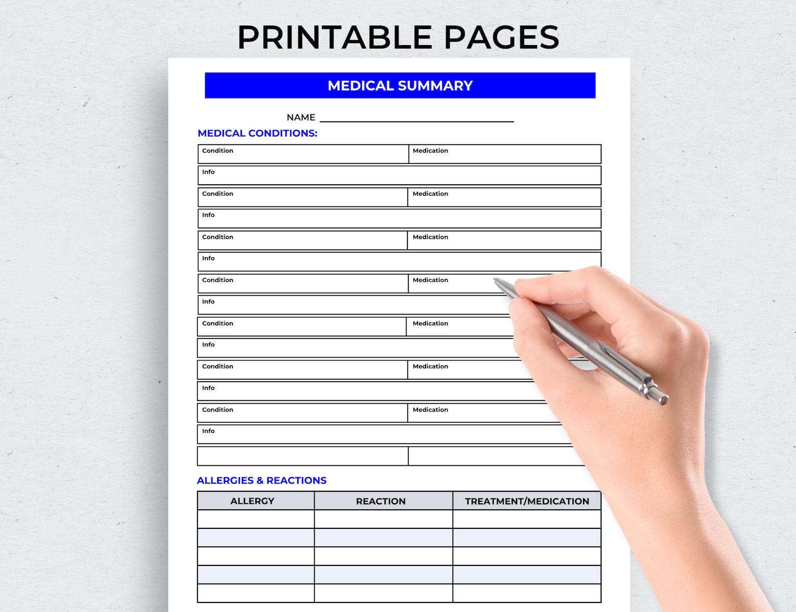 In Case of Emergency Binder Printable Planner Fillable PDF What If ...