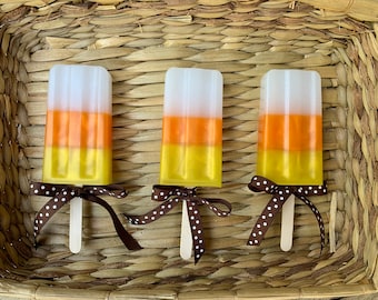 Faux Candy Corn Popsicles