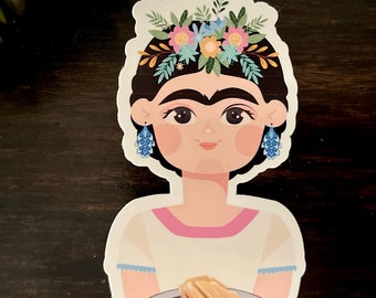 Niña hace Tamales Sticker