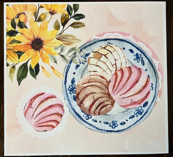 I Love Conchas 8x8 digital art print-with or without mat