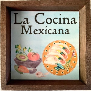 La Cocina Mexican-Mini Wood Sign 5”x5”