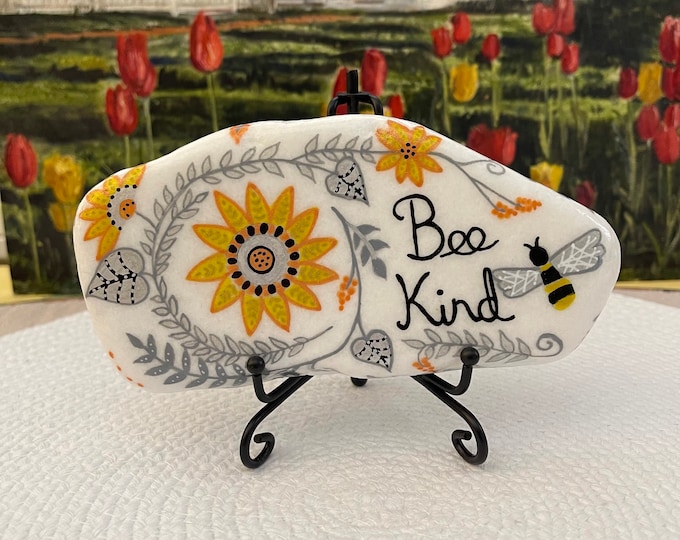Bee Kind Inspirational Rock - Etsy