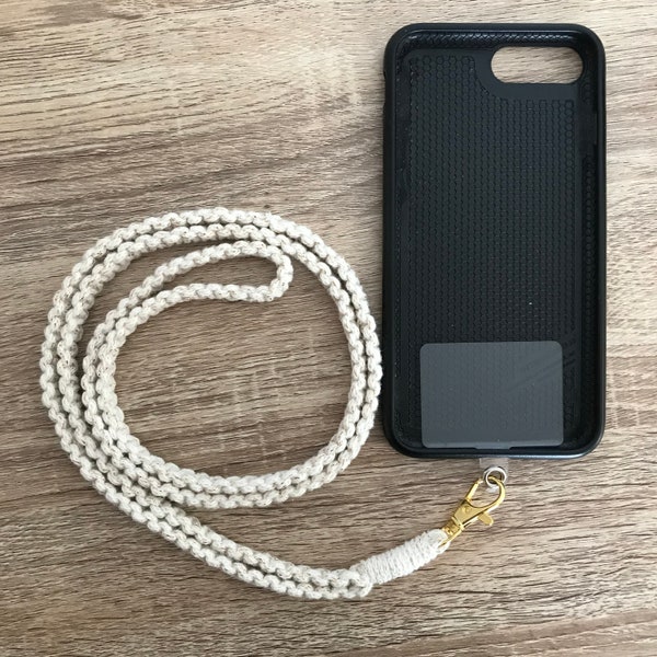 Cordon pour téléphone en macramé avec adaptateur universel