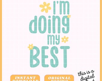Trendy Stickers - My Best - Instant Digital Download - Laptop Stickers - Moody Stickers - Aesthetic Inspirational Stickers PNG / JPG / PDF