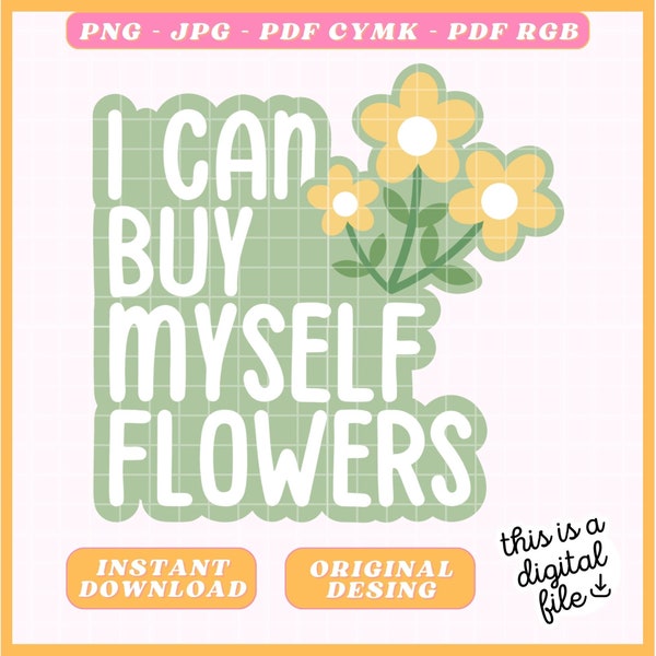 Miley Cyrus Stickers - I Can Buy Myself Flowers - Miley Cyrus Tshirt - Laptop Stickers - Instant Digital Download - Miley Cyrus PNG/JPG/PDF