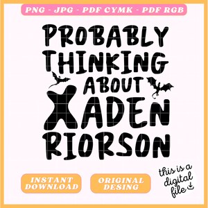 Fourth Wing - Xaden Riorson - Bookish Stickers - Booktok Stickers - Laptop Stickers - Instant Digital Download - Digital Files - PNG/JPG/PDF