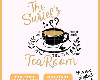 Acotar - The Suriel Tea Room Hot Tea Hotter Lords - Buchaufkleber - Digitale Datei - Bundle / PNG / JPG / PDF
