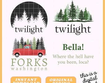 Twilight Stickers Bundle - Crepúsculo Saga - Instant Digital Download - Digital File - / PNG / JPG / PDF