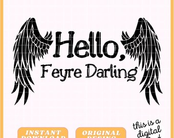Acotar - Hello, Feyre Darling - Buchaufkleber - Digitale Datei - Bundle / PNG / JPG / PDF