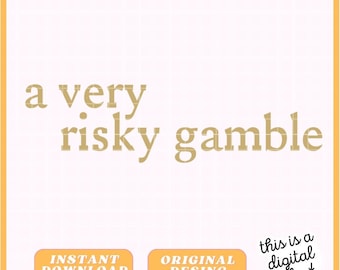 The Inheritance Games Sticker – A Very Risky Gamble – Sofortiger digitaler Download – Booktok Bookish Sticker – Bundle / PNG / JPG / PDF