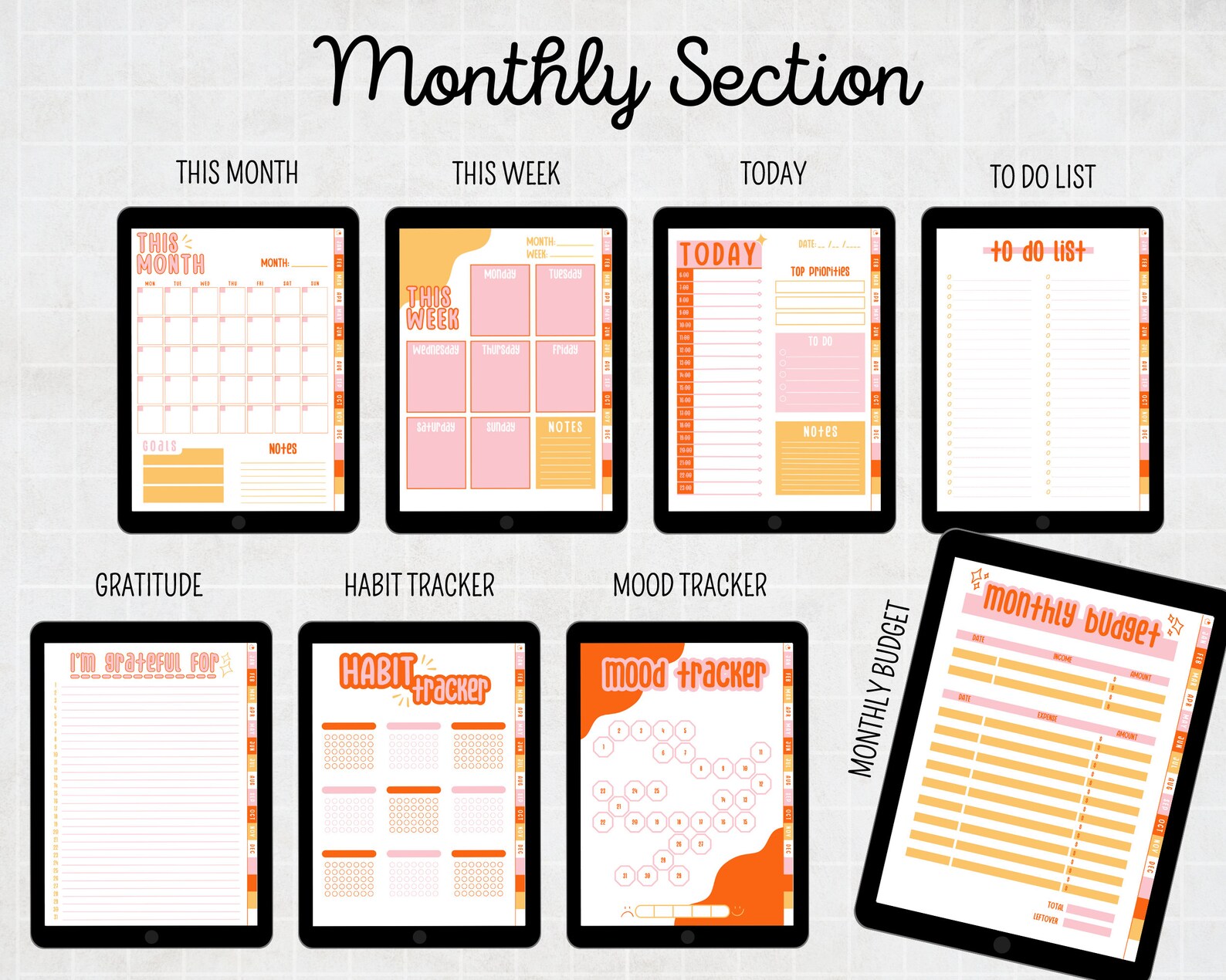 Undated Digital Planner, Happy Plans, Goodnotes 5, iPad Planning ...