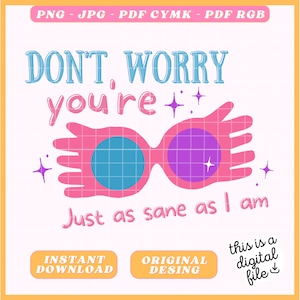 Hp Wizarding World Stickers - Luna Lovegood - Instant Digital Download - Laptop Stickers - Digital File - / PNG / JPG / PDF