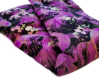Cherry Blossom Koi Fish Microwave Heat Pack: Lavender Neck Wrap