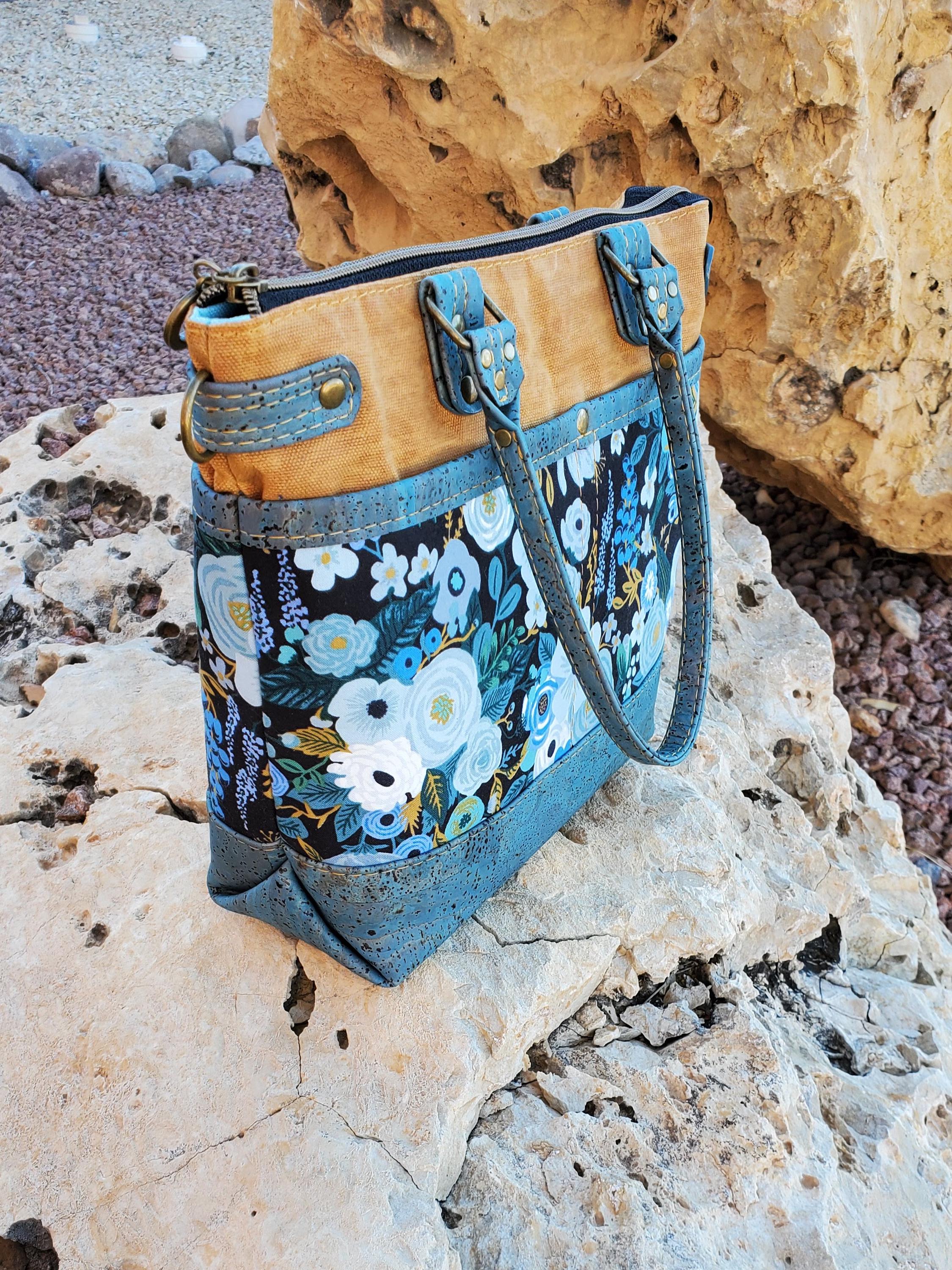 Cork Bag Waxed Canvas Women Trendy Bag Rifle Paper Company Floral