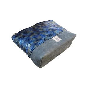Dragonfly Zipper Pouch: Faux Leather Cosmetic Bag