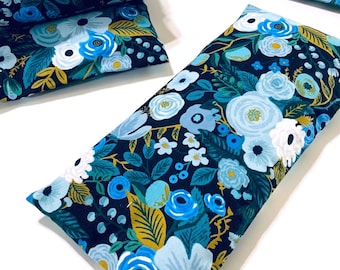 Floral Heated Neck Wrap: Aromatherapy Rice Flax Seed Heat Pack, Relaxing wellness gift