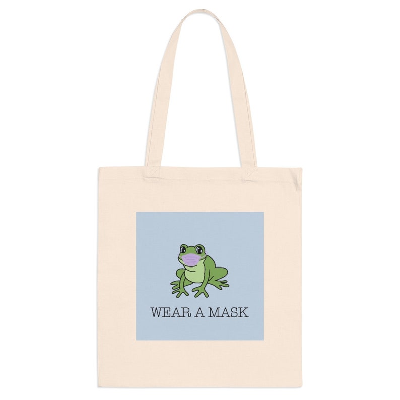 Frog \u2018Wear A Mask\u2019 Tote Bag