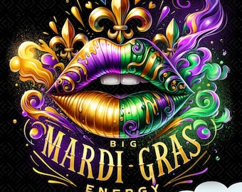 Big Mardi Gras PNG Energy Bleed heart png sublimation design download, Happy Mardi Gras png digital, Mardi Gras png file