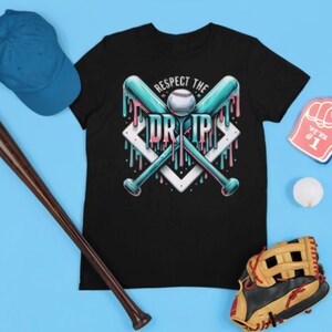 baseball bat drip png, Baseball Shirt ,Baseball Mom, Sublimation, Ice Cream Drip, Baseball game day, Team colors, Digital Download image 4