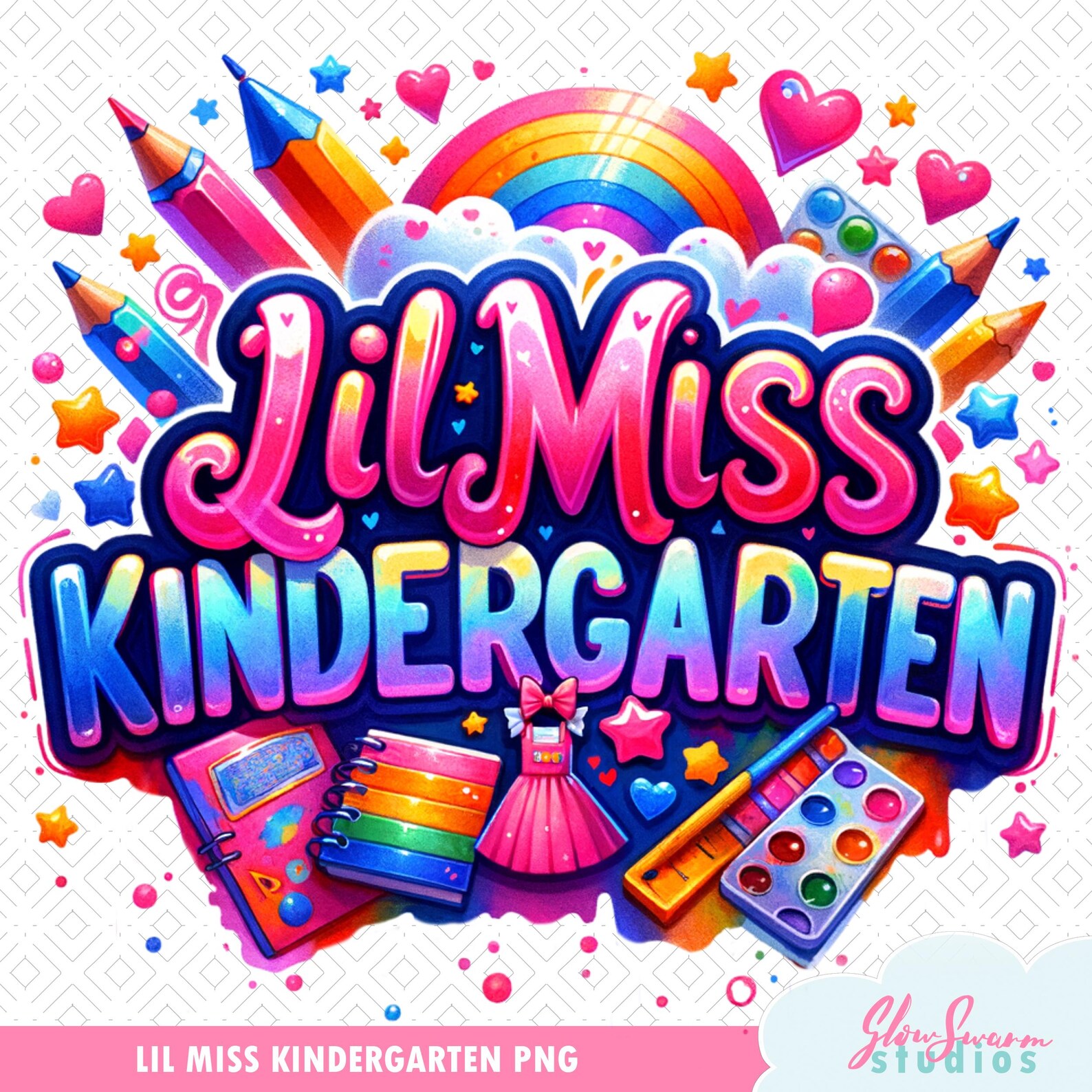 Little Miss Kindergarten PNG, Lil Miss Kindergarten PNG, Back to School ...