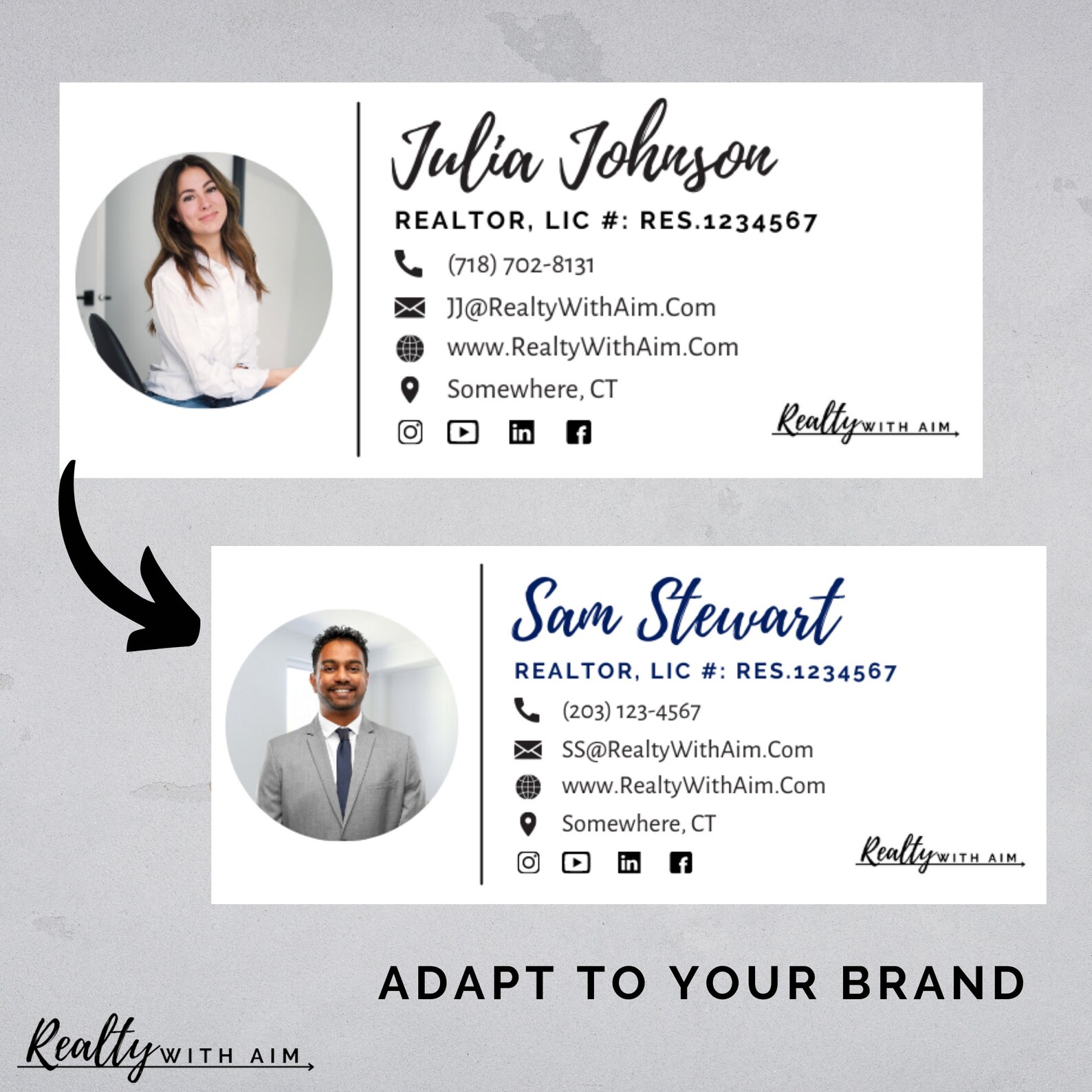 Email Signature With Headshot Professional Signature Real Etsy