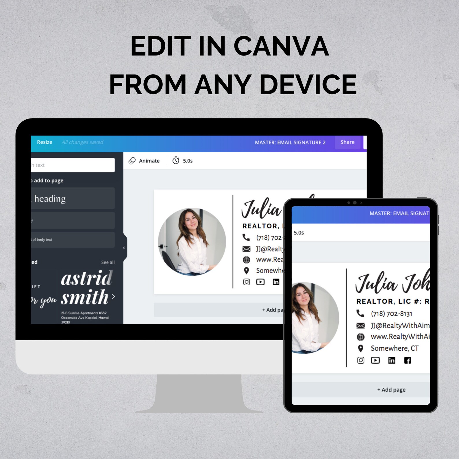 Email Signature With Headshot Professional Signature Real Etsy