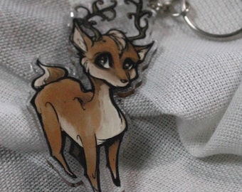 鹿クリア両面チャーム