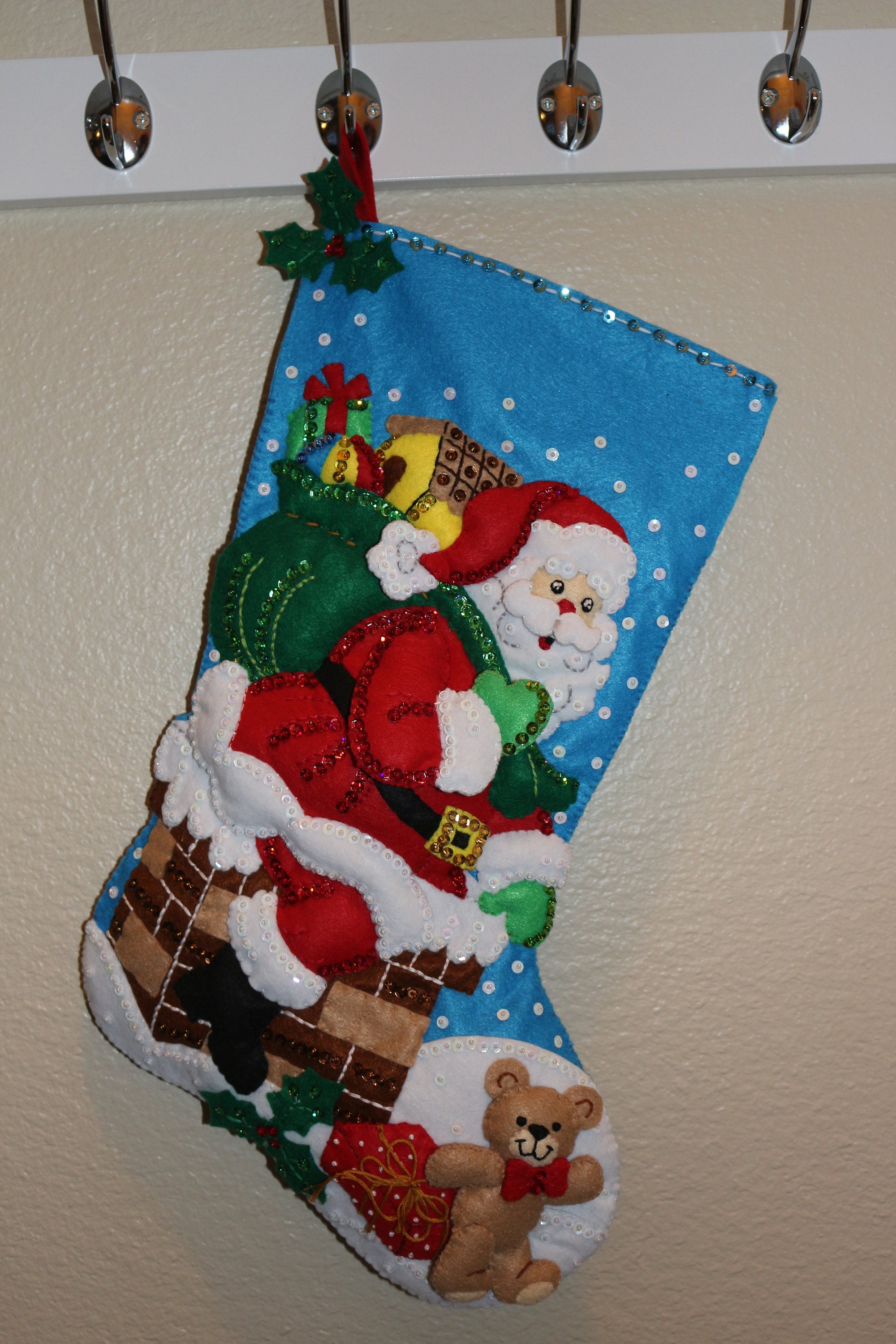 Bucilla Reindeer Santa Christmas Stocking Kit